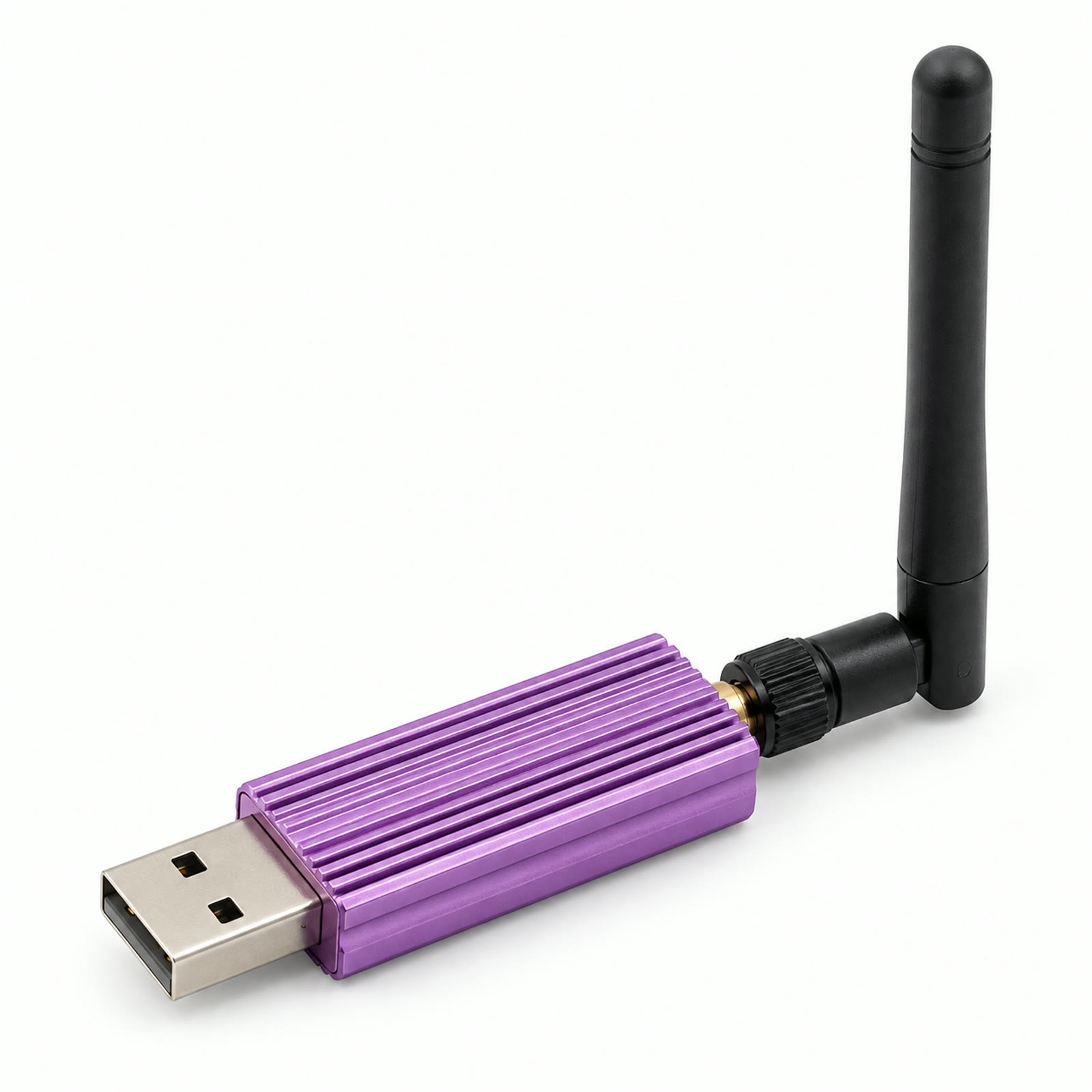 Фіолетовий USB-ретранслятор Zigbee із зовнішньою чорною антеною